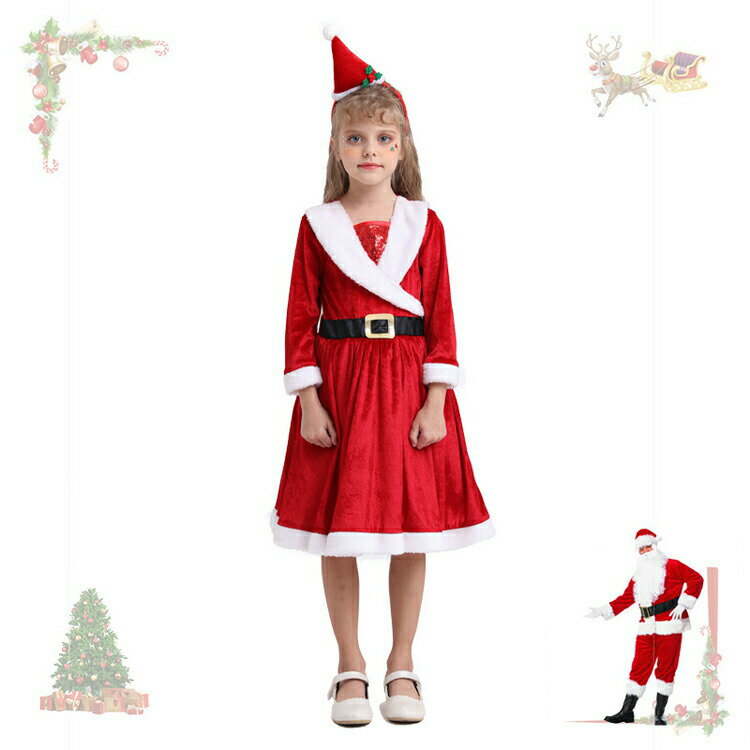 サンタクロース 衣装 子供 サンタ衣装 コスプレ クリスマス コスチューム 暖か あったか サンタ コスチューム キッズ コスプレ 衣装 子供 サンタクロース クリスマス ジュニア 女の子 ベビー着ぐるみ