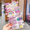 ヘアアクセサリー 女の子用 紫 セット