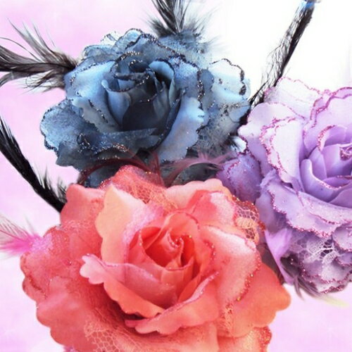 ラメローズコサージュ