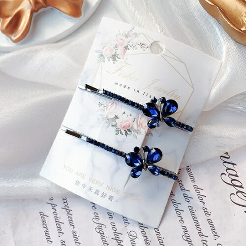 ファッション ヘアピン E 蝶 2個セット 髪止め ヘア アクセサリー