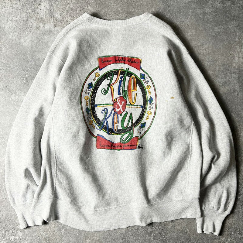 Rakuten - 90s USA製 Lee 両面 アート カレッジ プリント RWタイプ スウェット トレーナー XXL / 90年代 アメリカ製 オールド リー リバース 【中古】 古着 アメリカ古着 USED ユーズド 中古 VINTAGE US古着 アメカジ