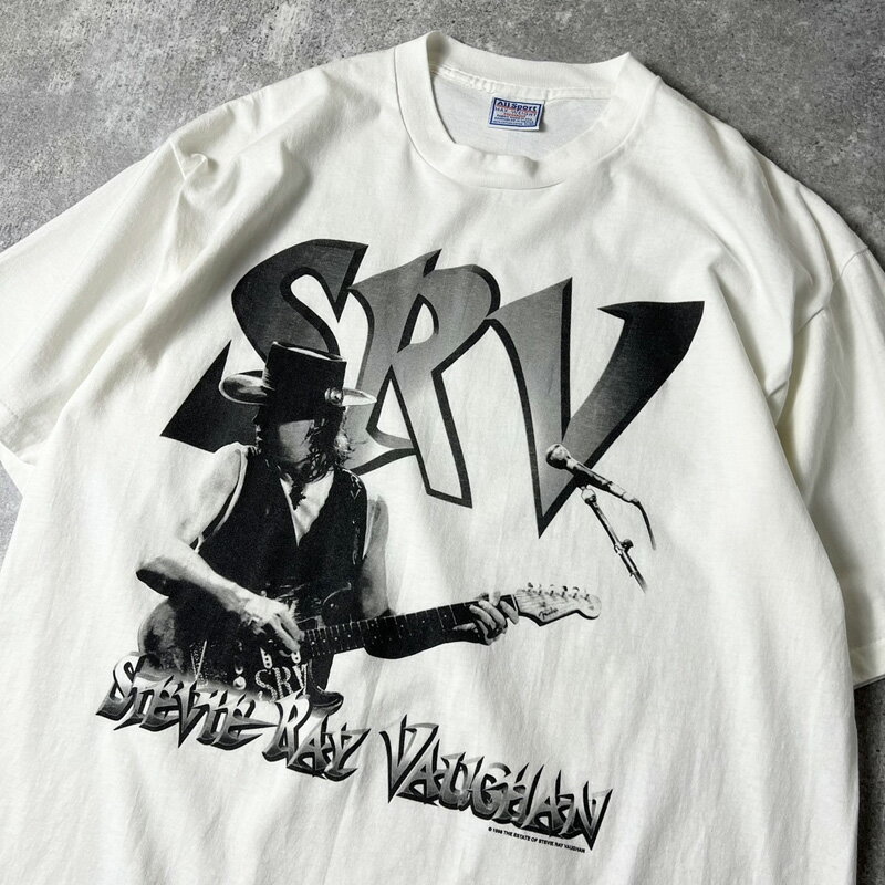 90s USA製 Stevie Ray Vaughan プリント 半袖 Tシャツ XL / 90年代 アメリカ製 オールド バンド バンT シングル 【中古】 古着 アメリカ古着 USED ユーズド 中古 VINTAGE US古着 アメカジ