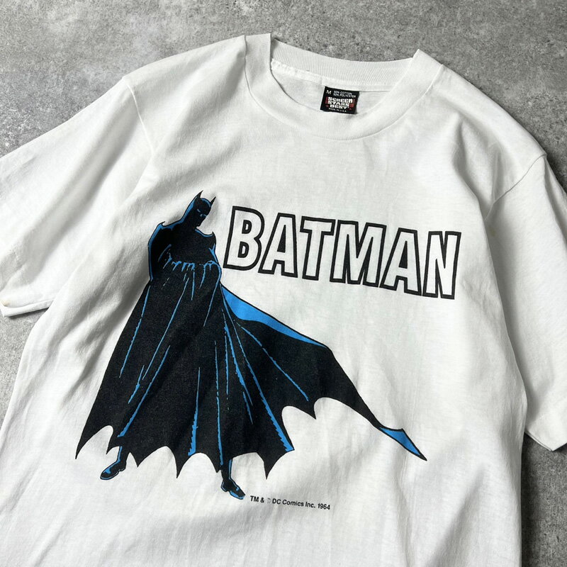 Rakuten - 80s 90s USA製 バットマン オフィシャル プリント 半袖 Tシャツ M / 80年代 90年代 アメリカ製 キャラクター ムービー コミック 【中古】 古着 アメリカ古着 USED ユーズド 中古 VINTAGE US古着 アメカジ