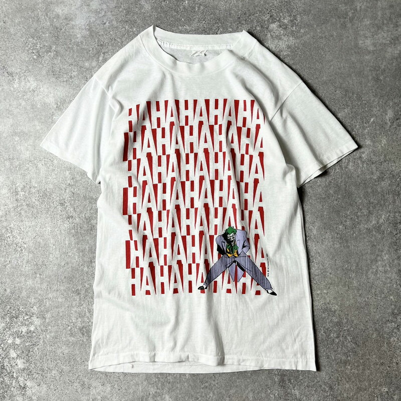80s バットマン オフィシャル ジョーカー プリント 半袖 Tシャツ / 80年代 ビンテージ アメコミ キャラクター シングル 【中古】 古着 アメリカ古着 USED ユーズド 中古 VINTAGE US古着 アメカジ