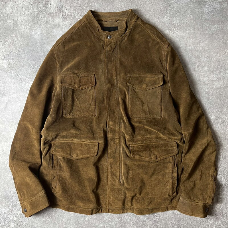 BANANA REPUBLIC ライナー付き 本革 スエード レザー ジャケット L / バナナリパブリック 革ジャン ブラウン フィールド タイプ 【中古】 古着 アメリカ古着 USED ユーズド 中古 VINTAGE US古着 アメカジのサムネイル