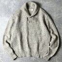 80s LLBean ショールカラー ウール ニット セーター XL / 80年代 ビンテージ エルエルビーン 霜降り ベージュ 【中古】 古着 アメリカ古着 ...