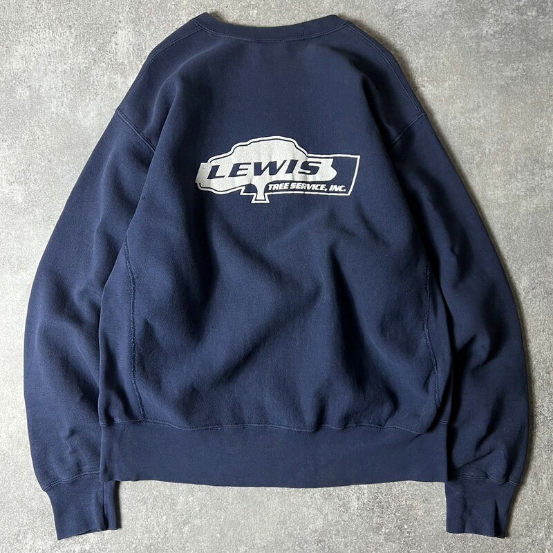 Rakuten - 雰囲気系 90s USA製 Lee 企業物 プリント RWタイプ スウェット トレーナー XL / 90年代 アメリカ製 オールド ネイビー リー リバース 【中古】 古着 アメリカ古着 USED ユーズド 中古 VINTAGE US古着 アメカジ