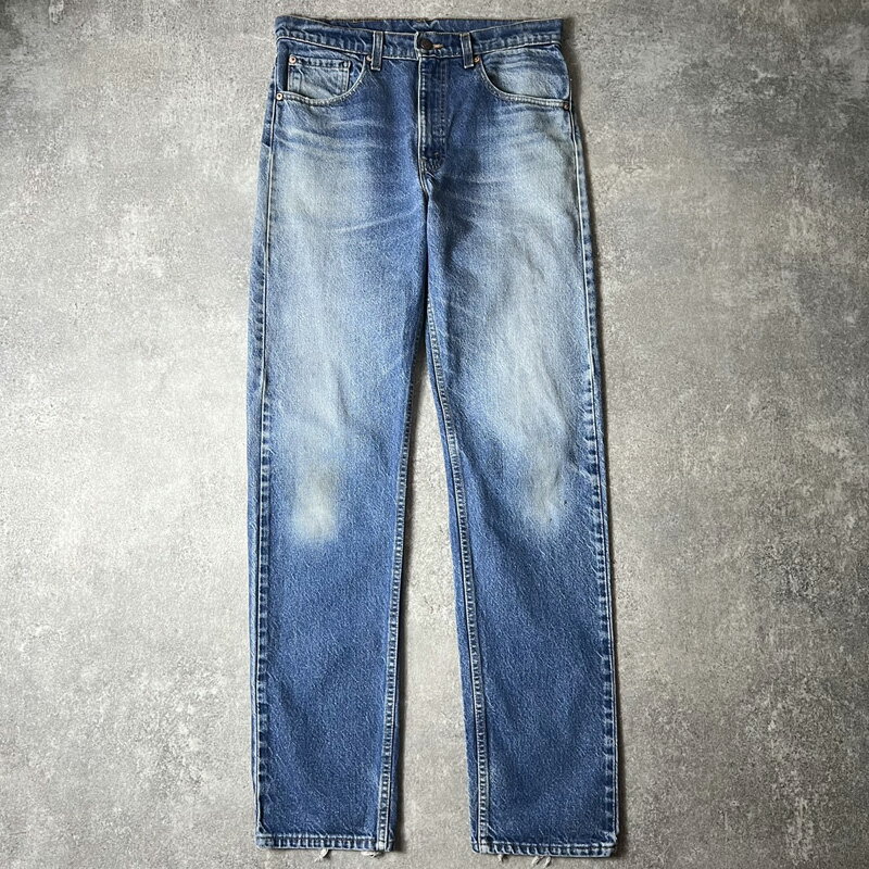 Rakuten - ヒゲ 90s USA製 Levis 505 デニム パンツ 33 34 / 90年代 アメリカ製 リーバイス オールド ジーンズ ジーパン 【中古】 古着 アメリカ古着 USED ユーズド 中古 VINTAGE US古着 アメカジ