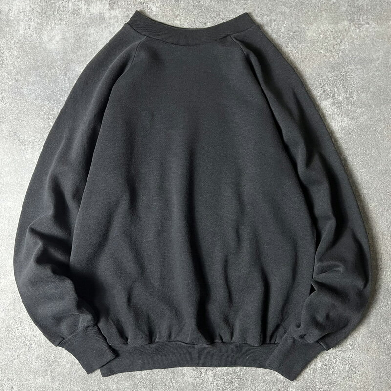 70s 80s USA製 Healthknit 無地 スウェット トレーナー M / 70年代 80年代 アメリカ製 ビンテージ ヘルスニット 黒 ブラック 【中古】 古着 アメリカ古着 USED ユーズド 中古 VINTAGE US古着 アメカジ