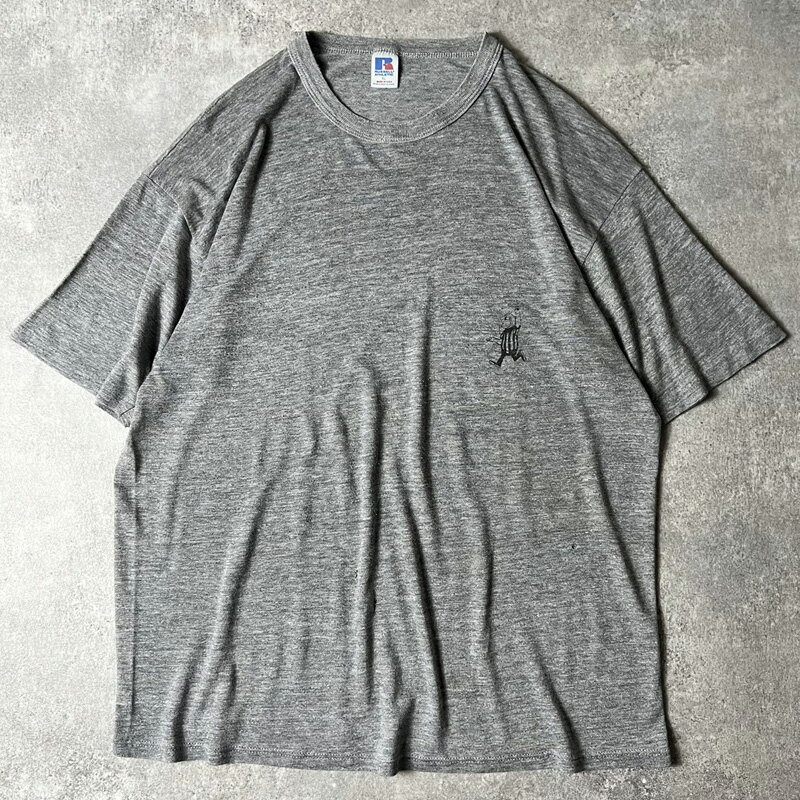 Rakuten - 80s USA製 RUSSELL キャラクター プリント 半袖 Tシャツ XL / 80年代 アメリカ製 ビンテージ ラッセル アメリカ製 グレー シングル 【中古】 古着 アメリカ古着 USED ユーズド 中古 VINTAGE US古着 アメカジ