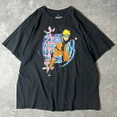00s NARUTO 疾風伝 ナルト 螺旋丸 プリント 半袖 Tシャツ 2XL / 00年代 オールド キャラクター キャラ SHIPPUDEN 【中古】 古着 アメリカ古着 USED ユーズド 中古 VINTAGE US古着 アメカジ