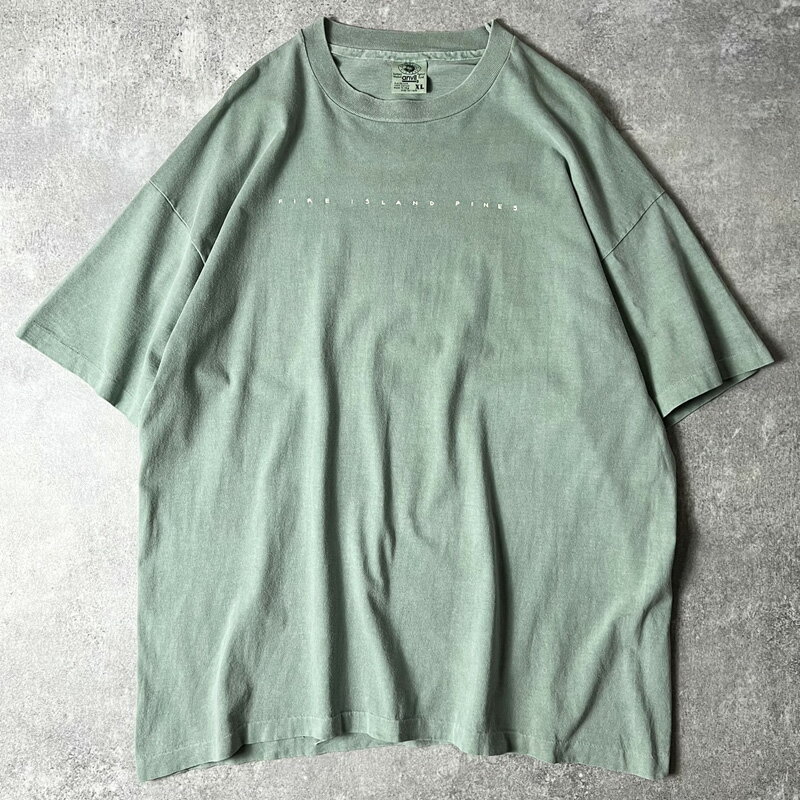 90s USA製 スーベニア プリント 半袖 Tシャツ XL / 90年代 アメリカ製 オールド グリーン シングル ステッチ  古着 アメリカ古着 USED ユーズド 中古 VINTAGE US古着 アメカジ