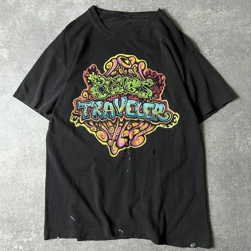 Rakuten - 雰囲気系 90s BLUES TRAVELER オフィシャル プリント 半袖 Tシャツ / 90年代 オールド バンT バンド 襤褸 ボロ 【中古】 古着 アメリカ古着 USED ユーズド 中古 VINTAGE US古着 アメカジ