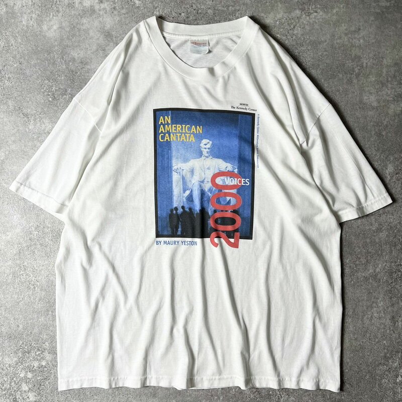 00s ジョン F ケネディ プリント 半袖 Tシャツ XL / 00年代 オールド 白 ホワイト 偉人 【中古】 古着 アメリカ古着 USED ユーズド 中古 VINTAGE US古着 アメカジ(4.0)