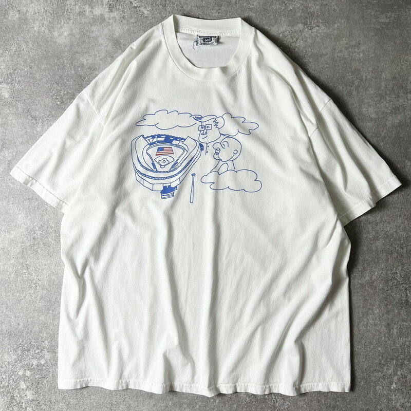 Rakuten - 00s 両面 キャラクター プリント 半袖 Tシャツ XXL / 00年代 オールド ホワイト 白 野球 ベースボール MLB 【中古】 古着 アメリカ古着 USED ユーズド 中古 VINTAGE US古着 アメカジ