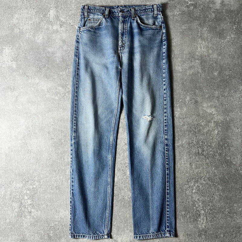90s USA製 Levis 505 デニム パンツ 33 32 / 90年代 アメリカ製 リーバイス オールド ジーンズ ジーパン クラッシュ ダメージ 【中古】 古着 アメリカ古着 USED ユーズド 中古 VINTAGE US古着 アメカジ