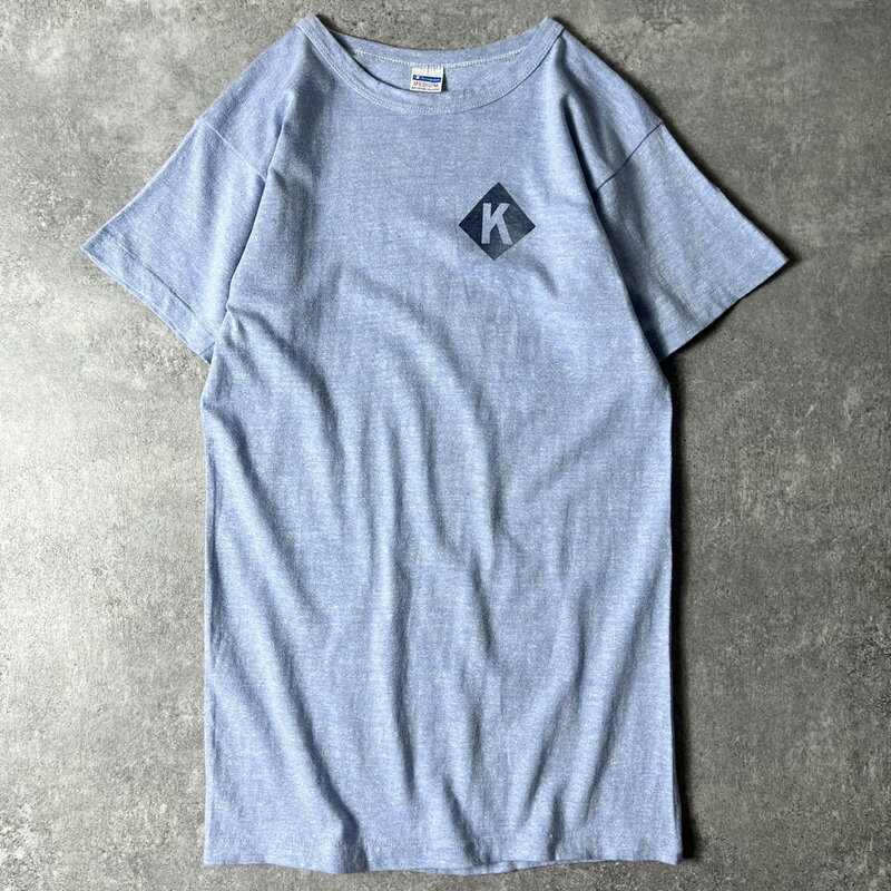 Rakuten - 70s USA製 Champion 88/12 染み込み プリント 半袖 Tシャツ M / 70年代 バータグ チャンピオン ビンテージ アメリカ製 【中古】 古着 アメリカ古着 USED ユーズド 中古 VINTAGE US古着 アメカジ