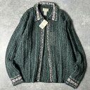 デッドストック 90s ST JOHN'S BAY 襟付き フルジップ ニット カーディガン L / 90年代 オールド JCPenney JCペニー セーター...