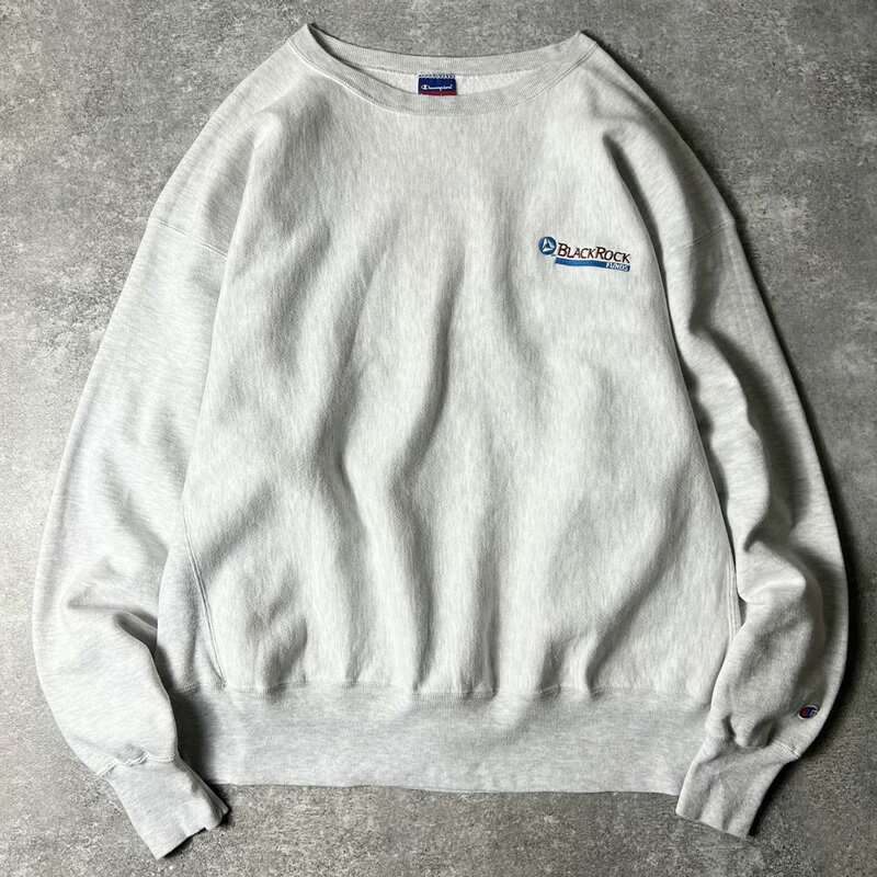 Rakuten - 00s Champion 企業 ロゴ 刺繍 リバースウィーブ スウェット トレーナー XL / 00年代 オールド チャンピオン 霜降り グレー 【中古】 古着 アメリカ古着 USED ユーズド 中古 VINTAGE US古着 アメカジ