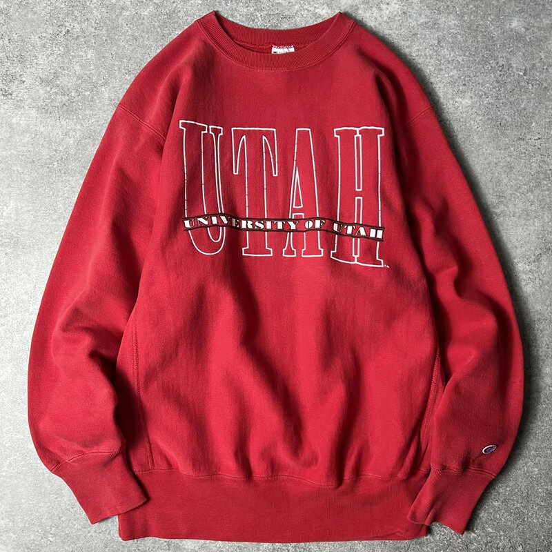 90s USA製 トリコタグ Champion カレッジ プリント リバースウィーブ スウェット トレーナー XL / 90年代 チャンピオン アメリカ製 レ..
