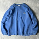 90s adidas パフォーマンス ロゴ 刺繍 スウェット トレーナー XL / 90年代 オールド アディダス スエット ブルー 【中古】 古着 アメリカ古...