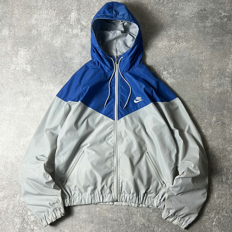 90s NIKE ナイロンジャケット 白タグ刺繍 XL