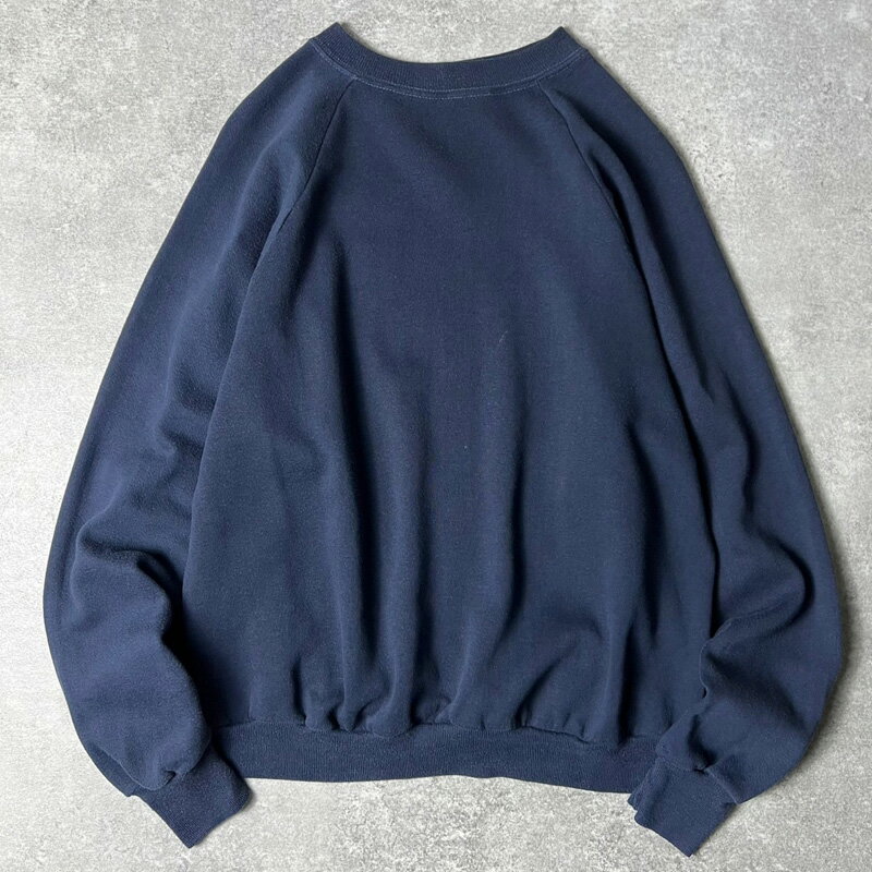 Rakuten - 雰囲気系 80s USA製 sportswear 無地 スウェット トレーナー L / 80年代 アメリカ製 ビンテージ ナス紺 ネイビー 【中古】 古着 アメリカ古着 USED ユーズド 中古 VINTAGE US古着 アメカジ