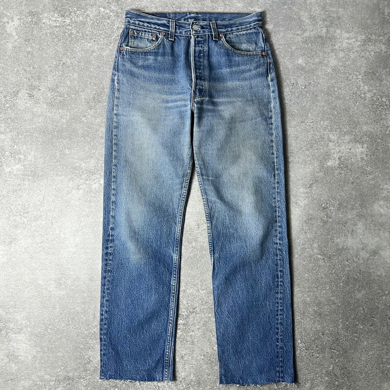 ヒゲ 90s USA製 Levis 501 ストレート デニム パンツ 31 / 90年代 アメリカ製 オールド リーバイス ジーンズ ジーパン 脇割り 【中古】 古着 アメリカ古着 USED ユーズド 中古 VINTAGE US古着 アメカジ