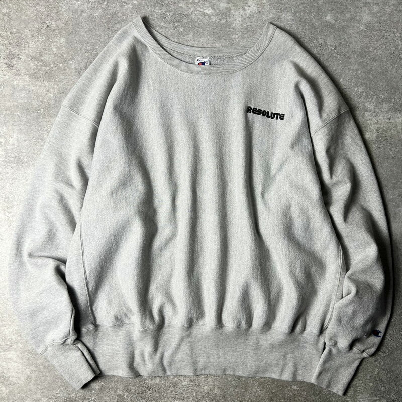 90s Champion 企業 ロゴ 刺繍 リバースウィーブ スウェット トレーナー XXXL / 90年代 オールド チャンピオン 霜降り グレー  古着 アメリカ古着 USED ユーズド 中古 VINTAGE US古着 アメカジ