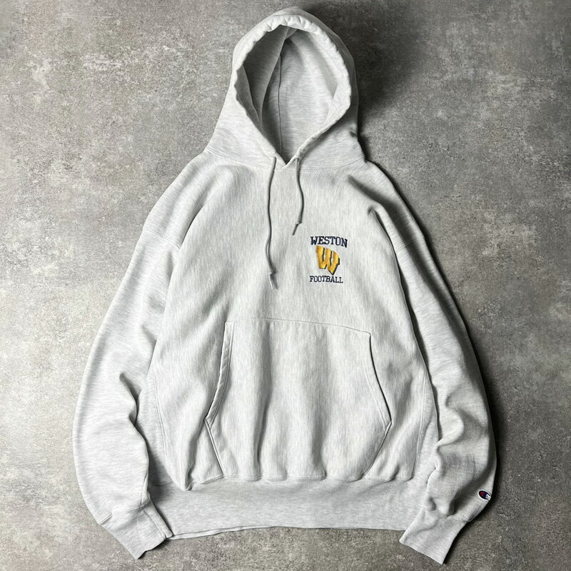Rakuten - 00s Champion 3段 カレッジ 刺繍 リバースウィーブ スウェット フード パーカー XL / 00年代 オールド チャンピオン トレーナー 【中古】 古着 アメリカ古着 USED ユーズド 中古 VINTAGE US古着 アメカジ