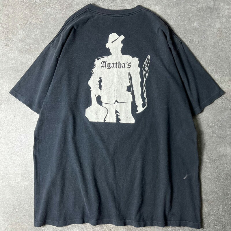 Rakuten - 雰囲気系 90s USA製 企業物 両面 プリント 半袖 Tシャツ XXL / 90年代 アメリカ製 オールド 企業 シングル ステッチ 墨黒 ブラック 【中古】 古着 アメリカ古着 USED ユーズド 中古 VINTAGE US古着 アメカジ