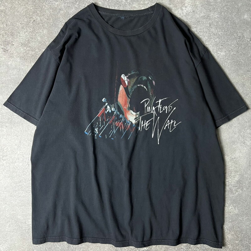 Rakuten - 00s PINK FLOYD オフィシャル The Wall プリント 半袖 Tシャツ / 00年代 オールド ピンクフロイド バンド バンT ザ・ウォール 黒 【中古】 古着 アメリカ古着 USED ユーズド 中古 VINTAGE US古着 アメカジ
