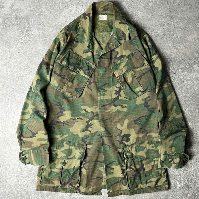 Rakuten - 60s US ARMY 米軍実物 4th ERDL グリーンリーフ カモ ジャングルファティーグ ジャケット S-L / 60年代 ビンテージ ミリタリー アルファ 【中古】 古着 アメリカ古着 USED ユーズド 中古 VINTAGE US古着 アメカジ