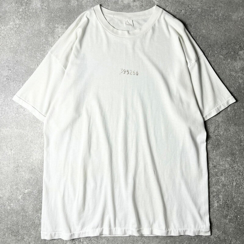 Other - 雰囲気系 ~80s ステンシル プリント 半袖 Tシャツ / 80年代 ビンテージ 無地 白 ホワイト シングル ステッチ 【中古】 古着 アメリカ古着 USED ユーズド 中古 VINTAGE US古着 アメカジ