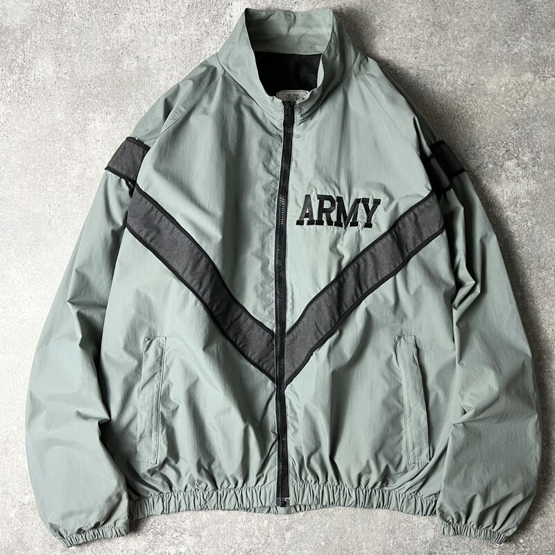 Rakuten - 90s 99年製 米軍実物 ナイロン トレーニング ジャケット L-R / 90年代 オールド ミリタリー IPFU 軍物 ジャンパー ブルゾン グレー 【中古】 古着 アメリカ古着 USED ユーズド 中古 VINTAGE US古着 アメカジ