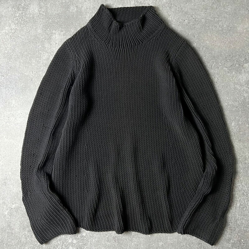 Rakuten - 00s GAP 無地 ハイネック コットン ニット セーター XL / 00年代 オールド ギャップ モックネック ブラック 黒 ローゲージ 【中古】 古着 アメリカ古着 USED ユーズド 中古 VINTAGE US古着 アメカジ
