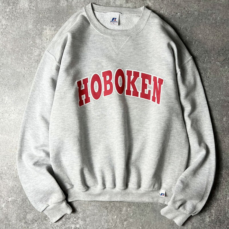 Rakuten - 00s RUSSELL カレッジ プリント 前V スウェット トレーナー M / 00年代 オールド ラッセル 霜降り グレー 【中古】 古着 アメリカ古着 USED ユーズド 中古 VINTAGE US古着 アメカジ