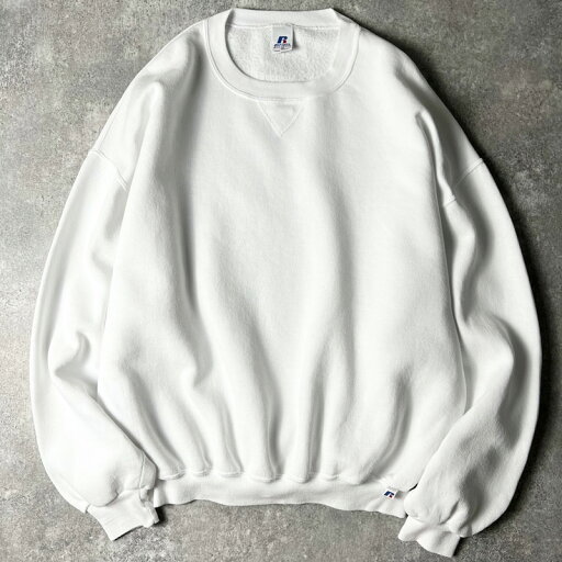 00s RUSSELL 無地 前V スウェット トレーナー XXL / 00年代 オールド ラッセル 裏起毛 ホワイト 白 スエット 00s RUSSELL 無地 前V スウェット トレーナー XXL / 00年代 オールド ラッセル 裏起毛 ホワイト 白 スエット