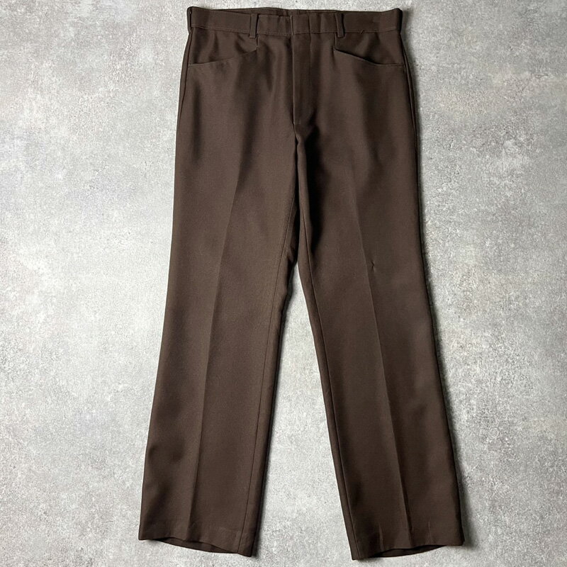 80s Levis アクション スラックス パンツ 33 31 / 80年代 ビンテージ リーバイス ACTION SLACKS スタプレ テーパード ブラウン 【中古】 古着 アメリカ古着 USED ユーズド 中古 VINTAGE US古着 アメカジ