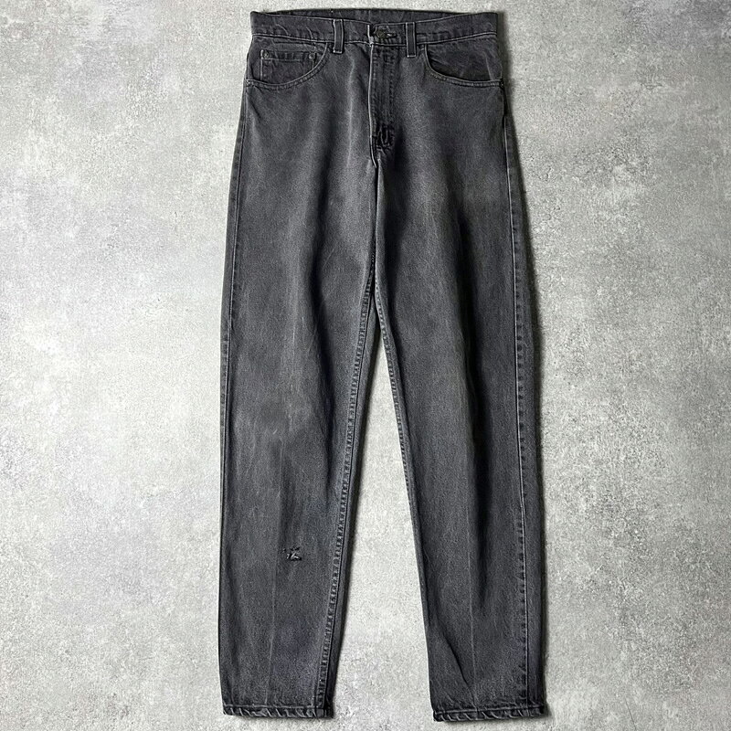 Rakuten - 90s USA製 Levis 550 0260 ブラック デニム パンツ 32 32 / 90年代 リーバイス アメリカ製 オールド ジーンズ ジーパン 黒 テーパード 【中古】 古着 アメリカ古着 USED ユーズド 中古 VINTAGE US古着 アメカジ
