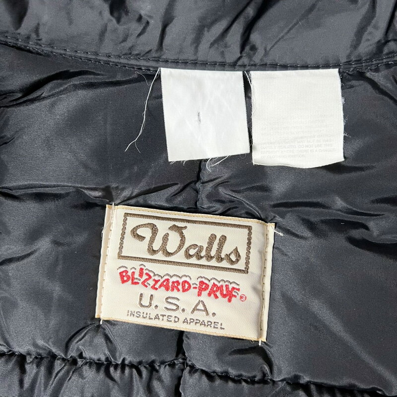 80s USA製 Walls BLIZZARD PRUF 中綿 キルティング ジャケット / 80年代 アメリカ製 ビンテージ ジャンパー ブラック 黒 【中古】 古着 アメリカ古着 USED ユーズド 中古 VINTAGE US古着 アメカジ