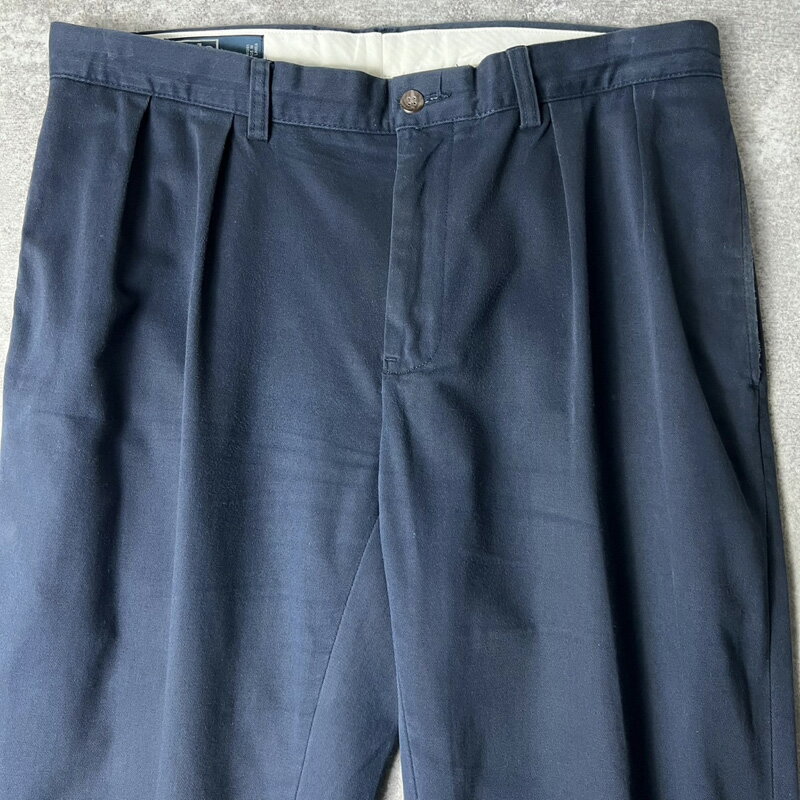 90s POLO RALPH LAUREN 2タック コットン チノ パンツ 33 32 / 90年代 オールド ポロ ラルフローレン チノパン ポロチノ ETHAN 【中古】 古着 アメリカ古着 USED ユーズド 中古 VINTAGE US古着 アメカジ