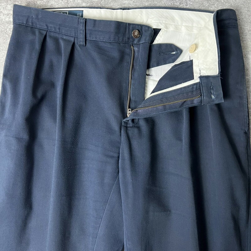 90s POLO RALPH LAUREN 2タック コットン チノ パンツ 33 32 / 90年代 オールド ポロ ラルフローレン チノパン ポロチノ ETHAN 【中古】 古着 アメリカ古着 USED ユーズド 中古 VINTAGE US古着 アメカジ