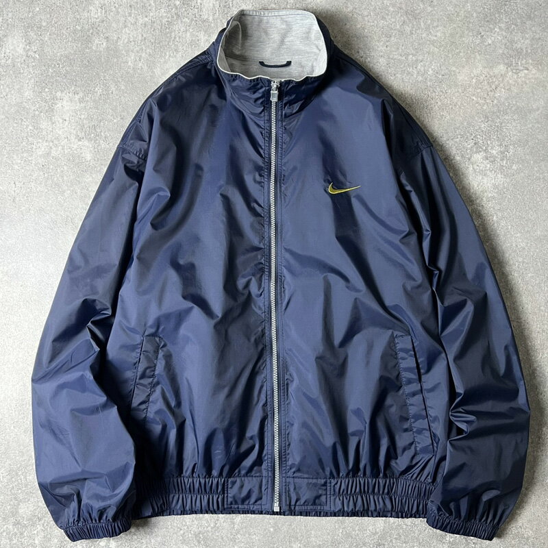 Rakuten - 90s NIKE センター スウォッシュ ロゴ 刺繍 フルジップ ナイロン ジャケット L / 90年代 オールド ナイキ スウッシュ パッカブル 【中古】 古着 アメリカ古着 USED ユーズド 中古 VINTAGE US古着 アメカジ