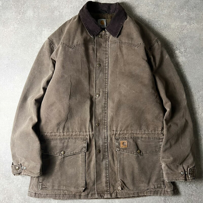 Rakuten - Carhartt ブランケット ライナー ダック ランチ コート ジャケット / カーハート ダーク ブラウン カバーオール ジャンパー ブラウン 【中古】 古着 アメリカ古着 USED ユーズド 中古 VINTAGE US古着 アメカジ