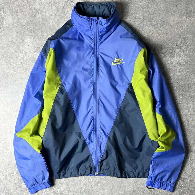 Rakuten - 90s NIKE 初期 銀タグ スウォッシュ ロゴ 刺繍 フルジップ ナイロン ジャケット L / 90年代 オールド ナイキ スウッシュ ジャンパー パーカー 【中古】 古着 アメリカ古着 USED ユーズド 中古 VINTAGE US古着 アメカジ