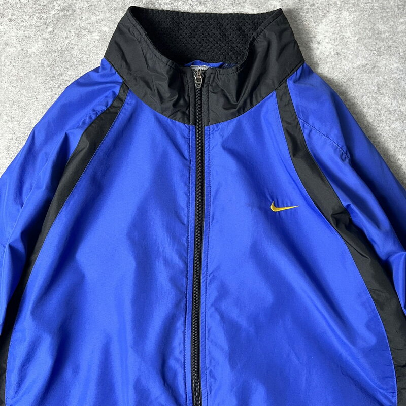 90s NIKE スウォッシュ ロゴ 刺繍 フルジップ ナイロン ジャケット XL / 90年代 オールド ナイキ スウッシュ ジャンパー 【中古】 古着 アメリカ古着 USED ユーズド 中古 VINTAGE US古着 アメカジ