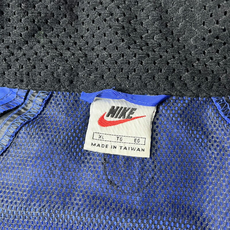 90s NIKE スウォッシュ ロゴ 刺繍 フルジップ ナイロン ジャケット XL / 90年代 オールド ナイキ スウッシュ ジャンパー 【中古】 古着 アメリカ古着 USED ユーズド 中古 VINTAGE US古着 アメカジ