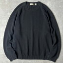 90s ST JOHN'S BAY 無地 コットン ニット セーター XXXL / 90年代 オールド JCPenney JCペニー ブラック 黒 【中古】 古...