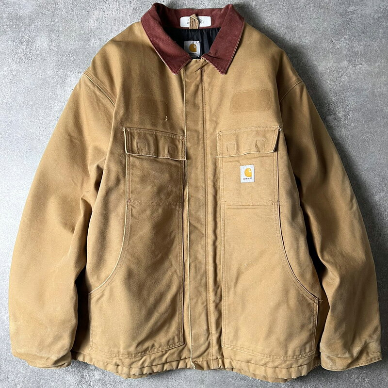 Rakuten - 00s Carhartt 中綿 キルティング ライナー ダック トラディショナル コート XXL / 00年代 オールド カーハート ジャケット ブラウン
